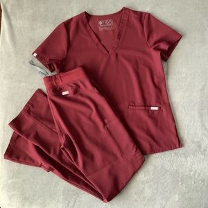 Figs scrub set - Burgandy - Casma S - Kade S/T